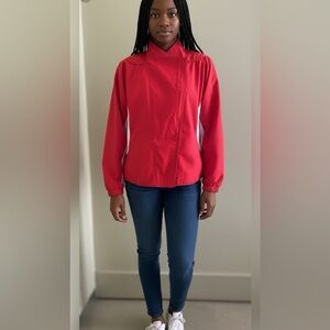 Vintage Freddi Gail 70s/80s Preppy Red White Cotton Blend Ski Jacket